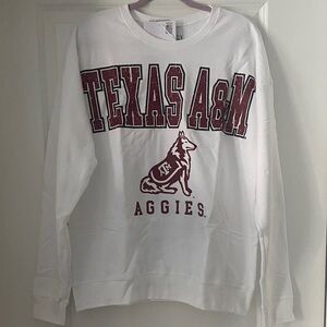 NWT Texas A&M Aggies Freestyle Premium Fleece Drop Shoulder Crewneck Pullover